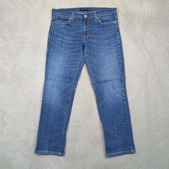 Levi's 513 Boyfriend Jeans Size 9 Womens Medium Wash Blue Stretch Straight Leg — photo 2